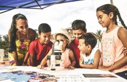 A beautiful day for the first release in New Caledonia