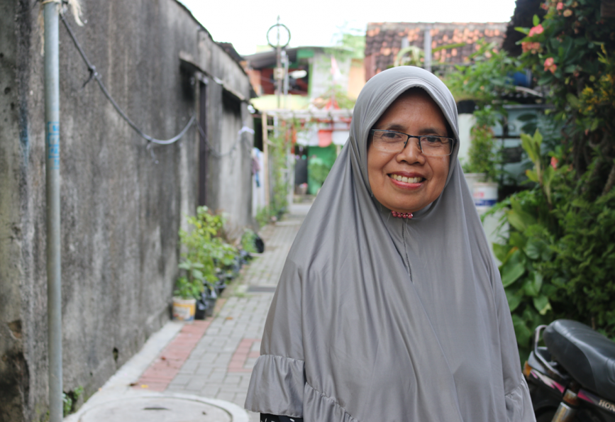 Sutini Sugiyanti, a community volunteer in Indonesia