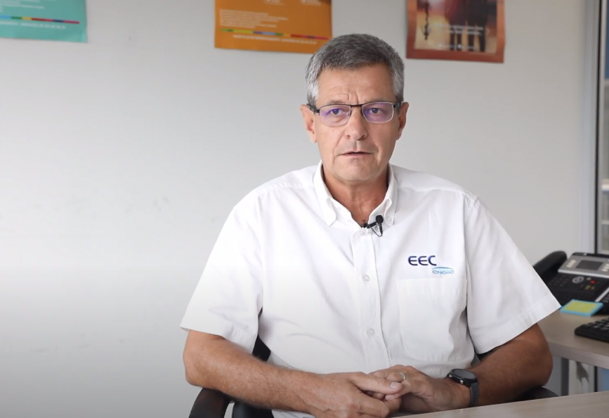 Philippe Mehrenberger, Executive Director of EEC ENGIE, an energy provider in Nouméa